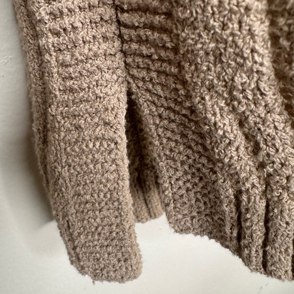 J. Jill womens L chucky knit hooded one button neutral cardigan whimsical fairy - Picture 4 of 6